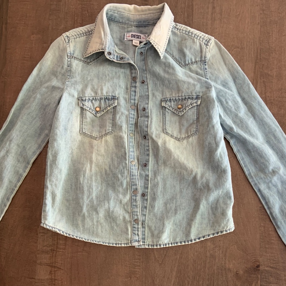 Diesel Cotton Denim Shirt XS